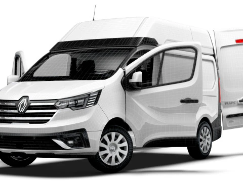 Renault Trafic Van L1H2 HQInterior 2024 3D Model