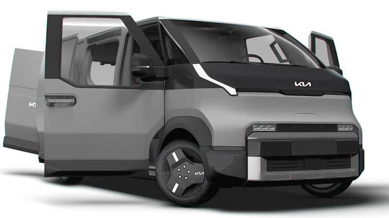 KIA PV5 Cargo L2H1 HQInterior 2026 3D 모델 .c4d .max .obj .3ds .fbx .stl .blend