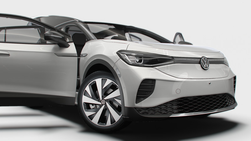 VW ID 4 Commercial HQInterior 2025 3D मॉडल .c4d .max .obj .3ds .fbx .stl .blend 