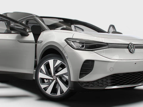 VW ID 4 Commercial HQInterni 2025 Modello 3D