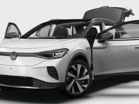 VW ID 4 Commercial HQInterior 2025 3D मॉडल