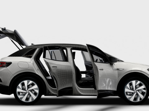 VW ID 4 Commercial HQInterior 2025 3D मॉडल