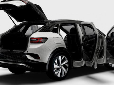 VW ID 4 Commercial HQInterior 2025 3D मॉडल