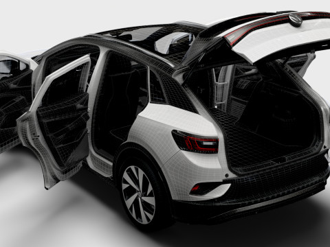 VW ID 4 Commercial HQInterior 2025 3D मॉडल
