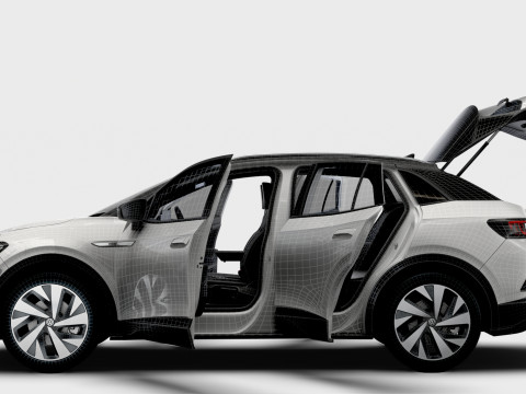 VW ID 4 Commercial HQInterior 2025 3D मॉडल