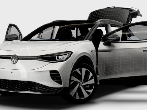 VW ID 4 Commercial HQInterior 2025 3D मॉडल