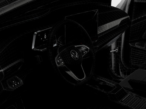 VW ID 4 Commercial HQInterior 2025 3D मॉडल