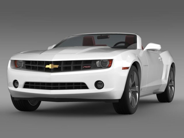 chevrolet camaro convertible 2011 Modello 3D .c4d .max .obj .3ds .fbx .stl .blend 