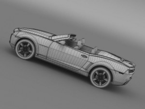 chevrolet camaro convertible 2011 Modello 3D
