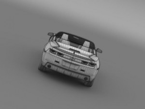 chevrolet camaro convertible 2011 Modello 3D