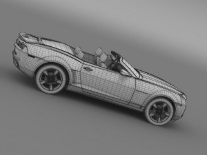 chevrolet camaro convertible 2011 Modello 3D