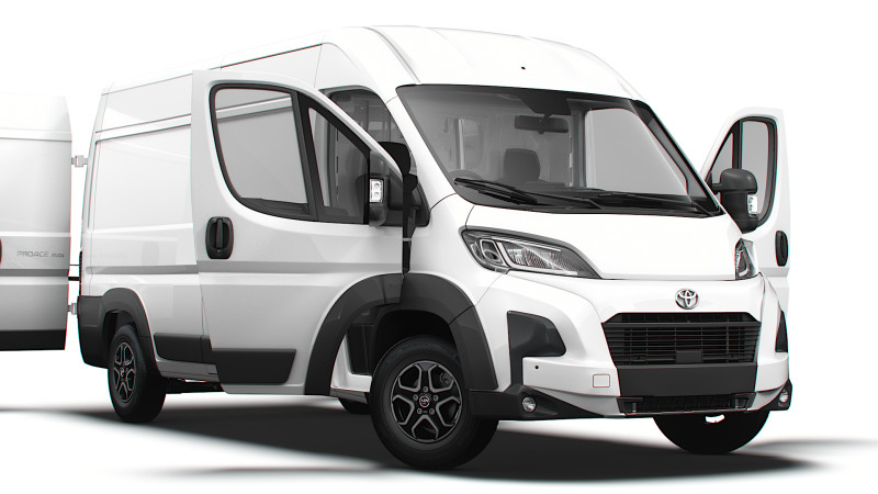 Toyota ProAce Max Van L3H2 HQ Int 2026 UKspec Modelo 3D .c4d .max .obj .3ds .fbx .stl .blend