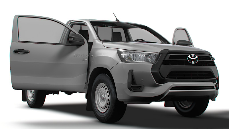 Toyota Hilux RegCab HQInt 2025 Modello 3D .c4d .max .obj .3ds .fbx .stl .blend
