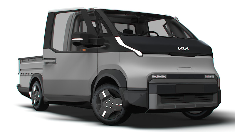KIA PV5 Chassis OpenBed 2026 Model 3D .c4d .max .obj .3ds .fbx .stl .blend 
