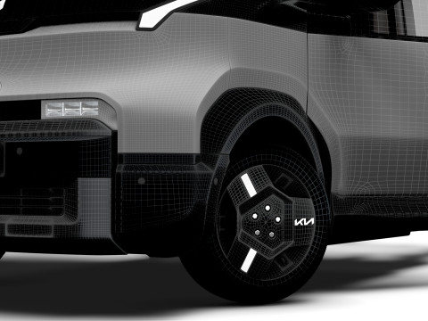KIA PV5 Chassis OpenBed 2026 Model 3D