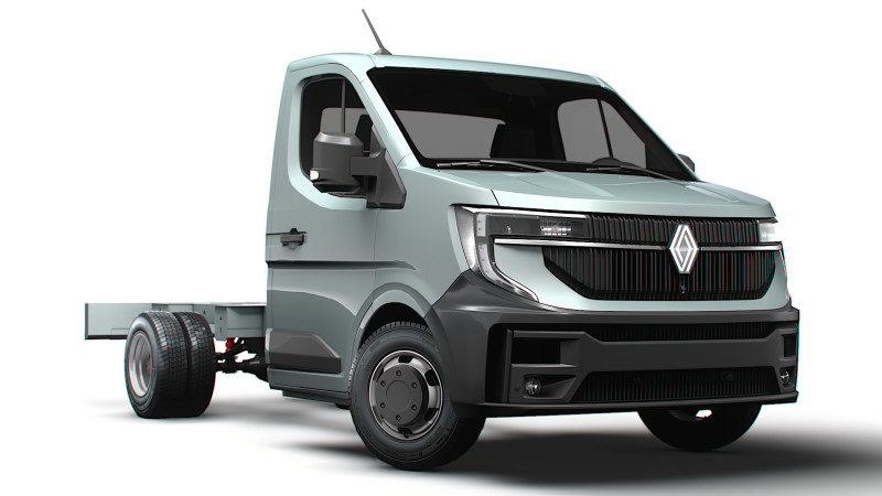 Renault Master SingleCab L2 Chassis 2025 3D Model .c4d .max .obj .3ds .fbx .stl .blend