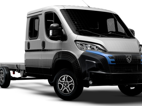 Sasis Peugeot Boxer DoubleCab L4 2026 Model 3D