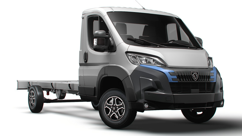 Peugeot Boxer Chassis SingleCab L4 2026 3D Model .c4d .max .obj .3ds .fbx .stl .blend