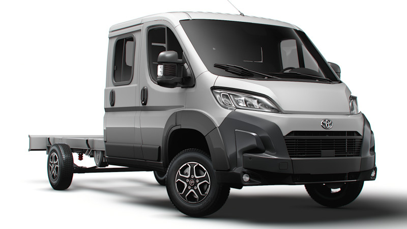 Toyota ProAce Max Шасси DoubleCab L4 2026 г. 3D Модель .c4d .max .obj .3ds .fbx .stl .blend