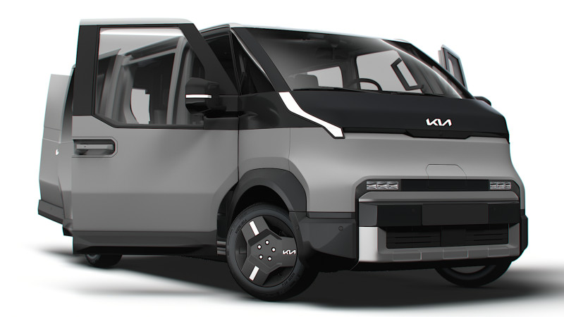KIA PV5 Cargo Crew L2H1 HQInterior 2026 3D Model .c4d .max .obj .3ds .fbx .stl .blend 
