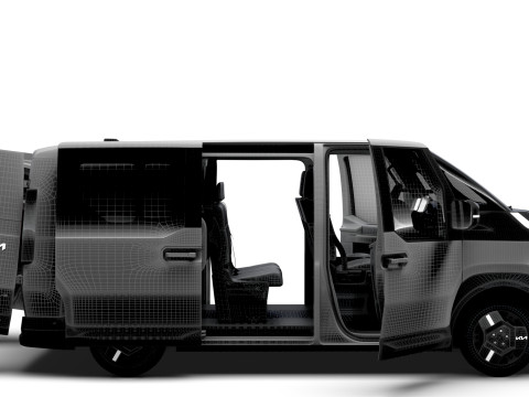KIA PV5 Cargo Crew L2H1 HQInterior 2026 3D Model