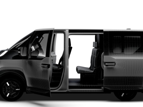 KIA PV5 Cargo Crew L2H1 HQInterior 2026 3D Model