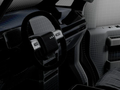 KIA PV5 Cargo Crew L2H1 HQInterni 2026 Modello 3D