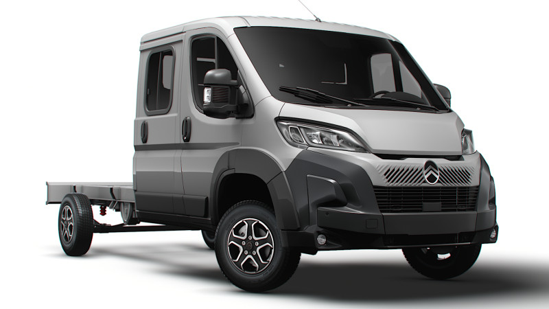 Citroen Jumper Chassis DoubleCab L3 2026 3D Model .c4d .max .obj .3ds .fbx .stl .blend