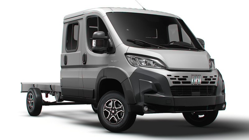Fiat Ducato Chassis DoubleCab L3 2026 3D Модель .c4d .max .obj .3ds .fbx .stl .blend