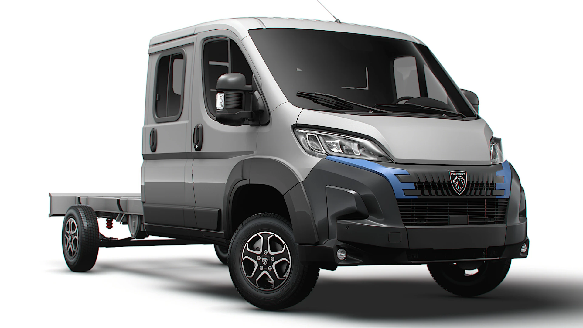 Peugeot Boxer Chassis DoubleCab L3 2026 3D Model .c4d .max .obj .3ds .fbx .stl .blend 