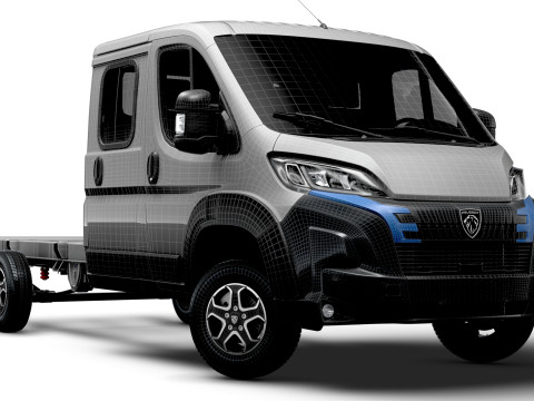 Sasis Peugeot Boxer DoubleCab L3 2026 Model 3D