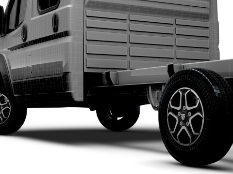 Sasis Peugeot Boxer DoubleCab L3 2026 Model 3D