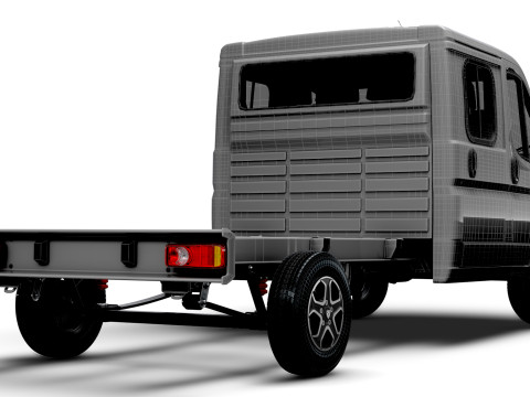Sasis Peugeot Boxer DoubleCab L3 2026 Model 3D