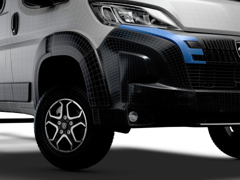 Sasis Peugeot Boxer DoubleCab L3 2026 Model 3D