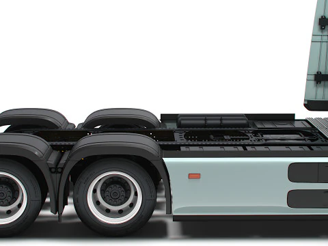 Mercedes Benz eActros Pro600 6x2 Chassis 2026 3D Model