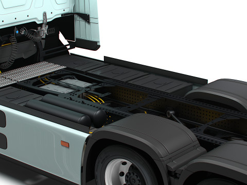 Sasis Mercedes Benz eActros Pro600 6x2 2026 Model 3D