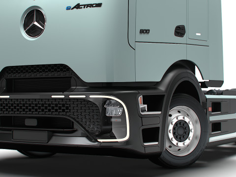 Sasis Mercedes Benz eActros Pro600 6x2 2026 Model 3D