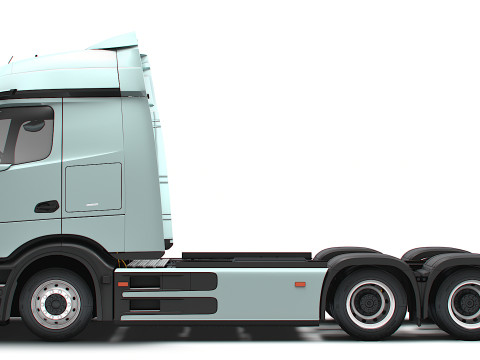 Sasis Mercedes Benz eActros Pro600 6x2 2026 Model 3D