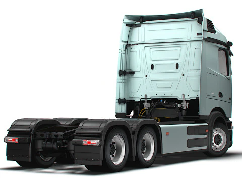 Mercedes Benz eActros Pro600 6x2 Chassis 2026 3D Model