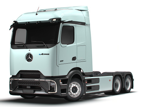 Sasis Mercedes Benz eActros Pro600 6x2 2026 Model 3D