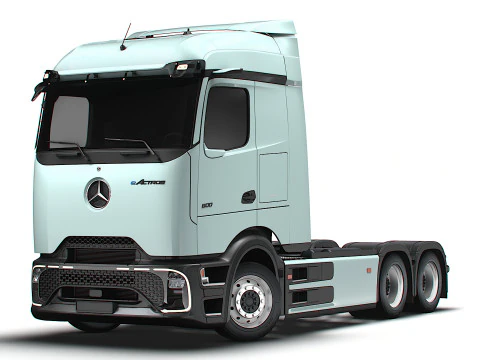 Mercedes Benz eActros Pro600 6x2 Chassis 2026 3D Model