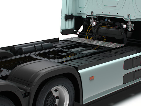 Sasis Mercedes Benz eActros Pro600 6x2 2026 Model 3D