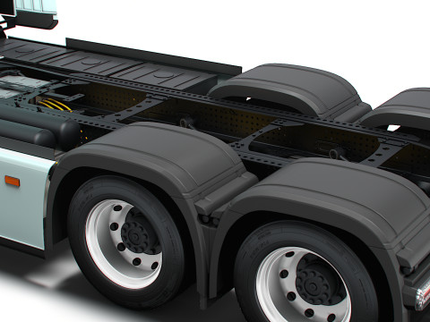 Sasis Mercedes Benz eActros Pro600 6x2 2026 Model 3D