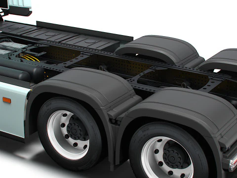Mercedes Benz eActros Pro600 6x2 Chassis 2026 3D Model