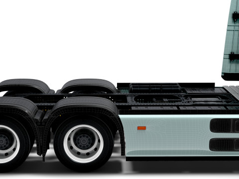 Sasis Mercedes Benz eActros Pro600 6x2 2026 Model 3D