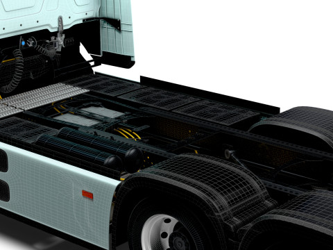 Sasis Mercedes Benz eActros Pro600 6x2 2026 Model 3D