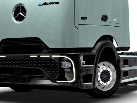 Sasis Mercedes Benz eActros Pro600 6x2 2026 Model 3D