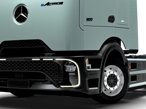 Mercedes Benz eActros Pro600 6x2 Chassis 2026 3D Model
