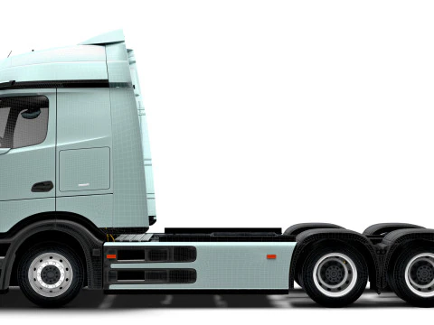 Mercedes Benz eActros Pro600 6x2 Chassis 2026 3D Model