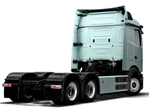 Sasis Mercedes Benz eActros Pro600 6x2 2026 Model 3D